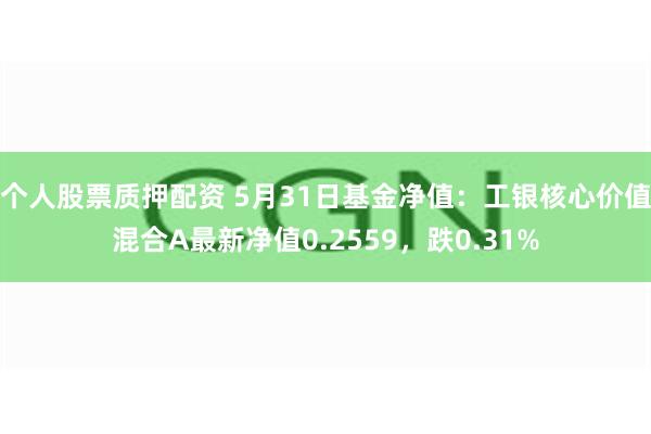 个人股票质押配资 5月31日基金净值：工银核心价值混合A最新净值0.2559，跌0.31%