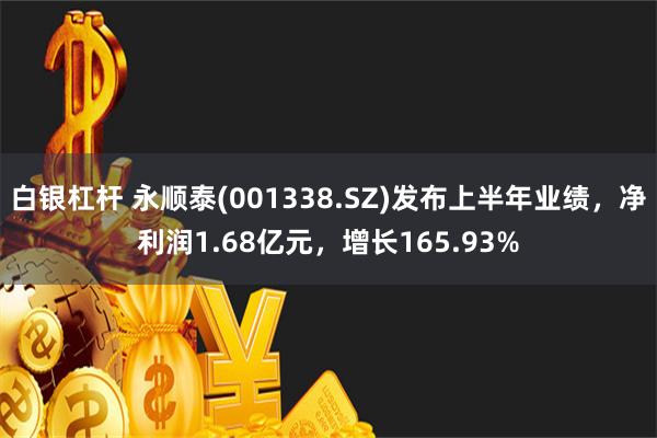 白银杠杆 永顺泰(001338.SZ)发布上半年业绩，净利润1.68亿元，增长165.93%