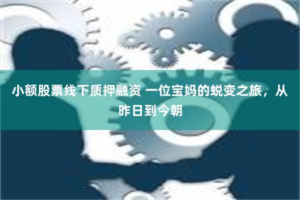 小额股票线下质押融资 一位宝妈的蜕变之旅，从昨日到今朝