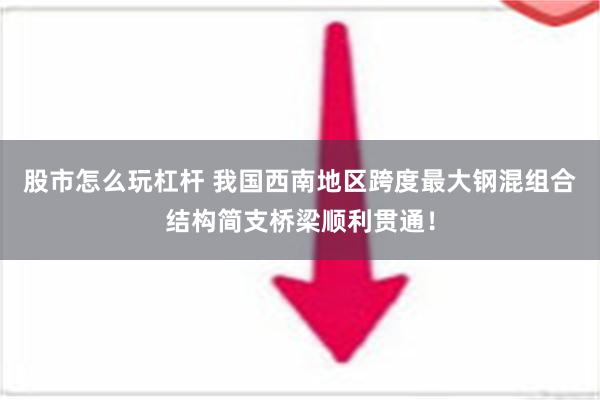 股市怎么玩杠杆 我国西南地区跨度最大钢混组合结构简支桥梁顺利贯通！