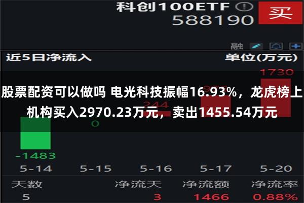 股票配资可以做吗 电光科技振幅16.93%，龙虎榜上机构买入2970.23万元，卖出1455.54万元