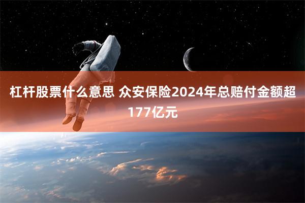 杠杆股票什么意思 众安保险2024年总赔付金额超177亿元